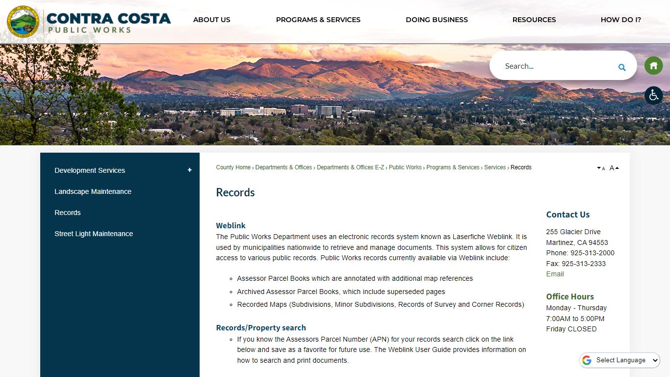 Records | Contra Costa County, CA Official Website